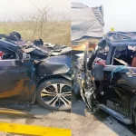 accident-car-crashes-into-parked-truck-on-agra-lucknow-expressway-four-youths-dead