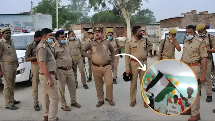 bahraich-news-school-children-palestine-flag-photo-viral-police-investigation