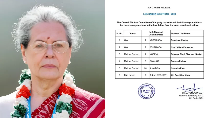 Congress releases list for Goa Lok Sabha elections, names of these candidates revealed