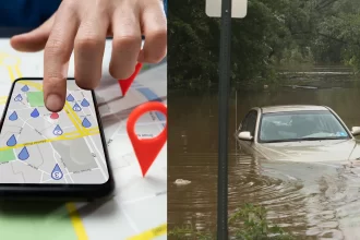 Had to resort to Google Map, reached the swollen river along with the car.