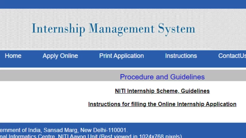 Niti Aayog Internship 2024