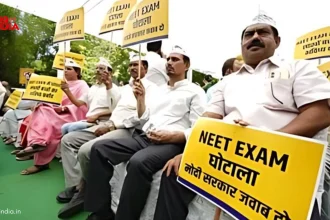 AAP party creates ruckus in NEET scam, demands re-exam