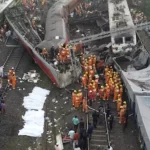 Collision between two goods trains and a passenger train, many injured, condition of two loco pilots critical